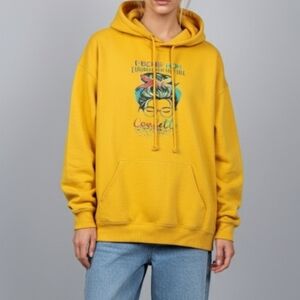 "F-Bomb Mom" Women's Cozy Comfortable Yellow Hoodie Hooded Sweatshirt Size L